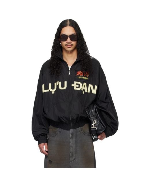 Lu'u Dan Black Windbreaker-D Jacket for men