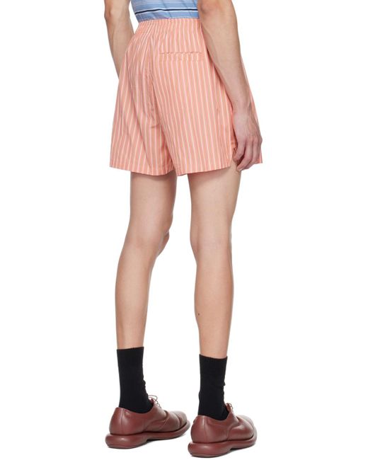 Martine Rose Pink Striped Shorts for men