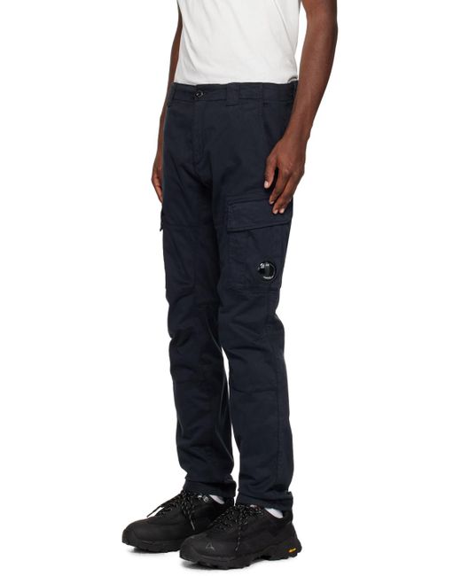 Pantalon cargo bleu marine à coupe ergonomique C P Company pour homme en coloris Blue