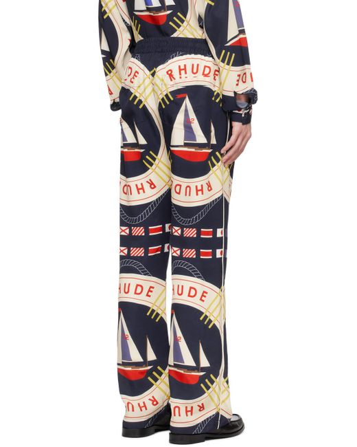 Rhude Multicolor Flag Sail Trousers for men
