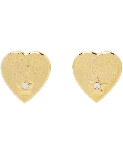 Chopova Lowena Black Gold Lucky Star Earrings