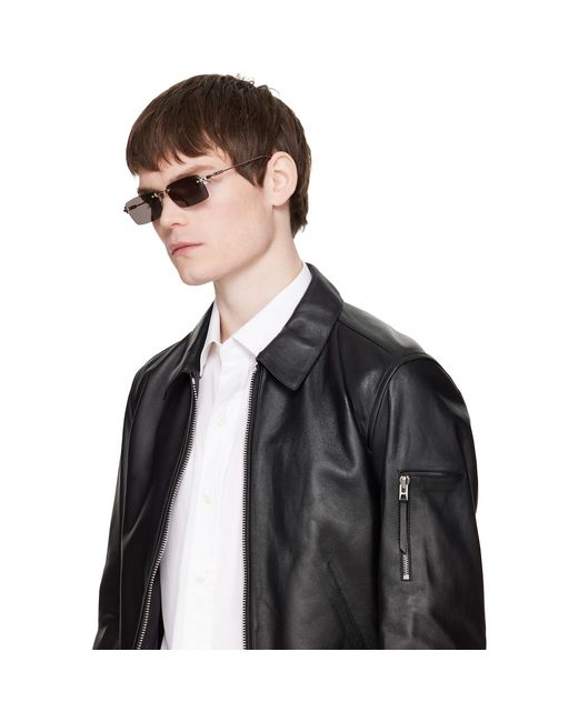 Gucci Black Rectangular Frame Sunglasses for men