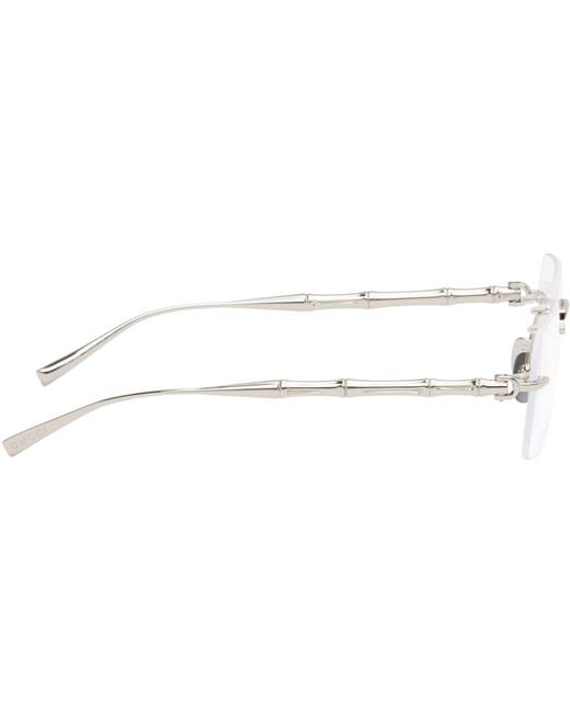 Gucci Metallic Rectangular Glasses for men