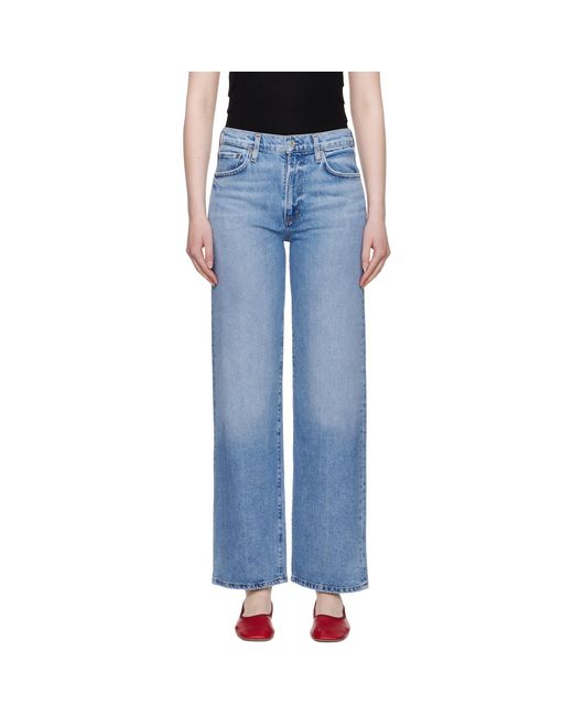 Agolde Blue Harper Straight Jeans