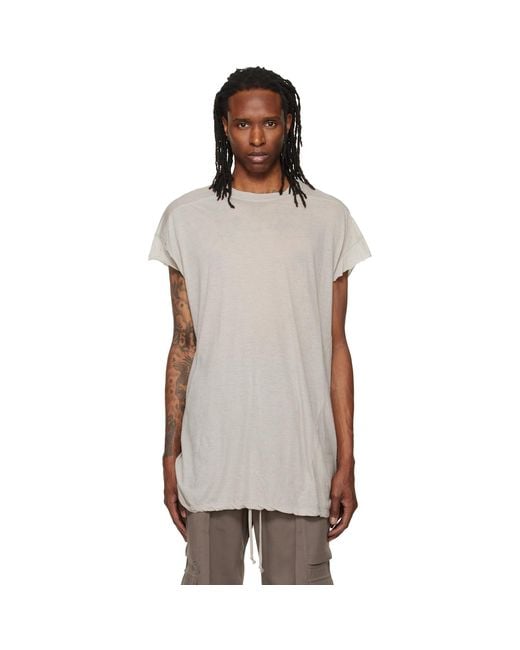 Rick Owens Gray Off- Tower Rick S Jumbo S/S T-Shirt for men