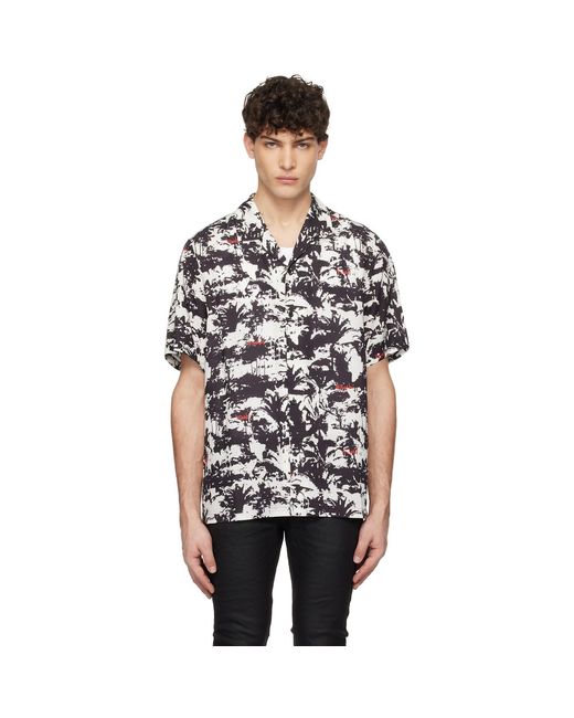 Ksubi Black Palmtree Resort Shirt for men