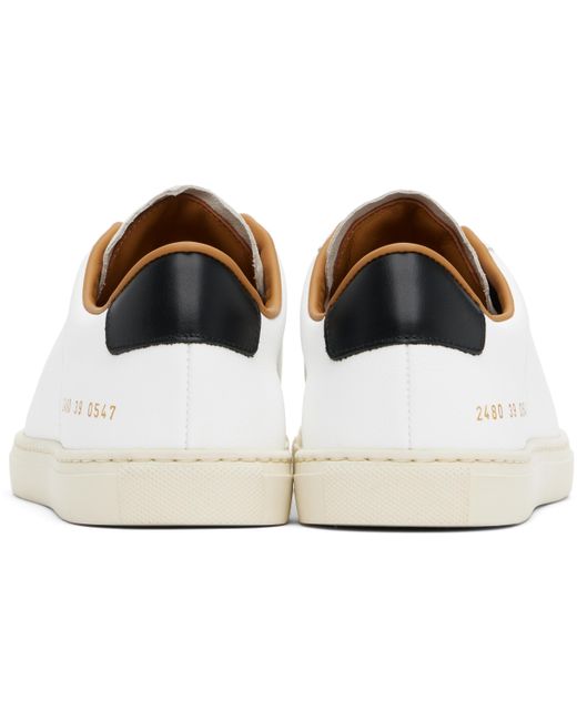 Baskets Basses Rétro Blanches Common Projects pour homme en coloris Black