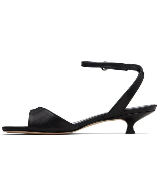Aeyde Black Zelia Kitten-Heel Sandals