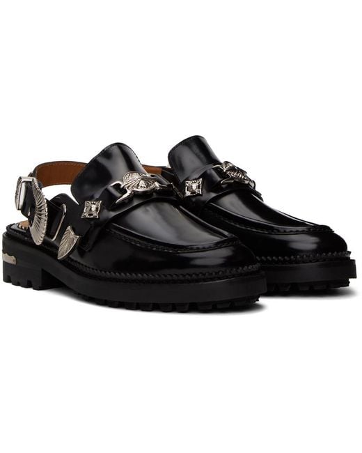 Toga Black Polished Loafers
