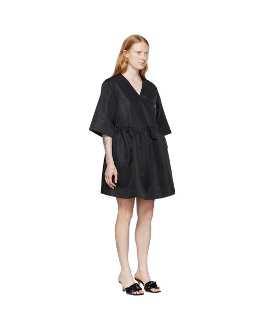 Ganni Black Ssense Exclusive Recycled Nylon Sport Dress