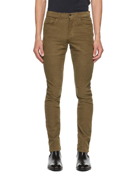 Tom Ford Green 12 Waves Wash Cord Jeans for men