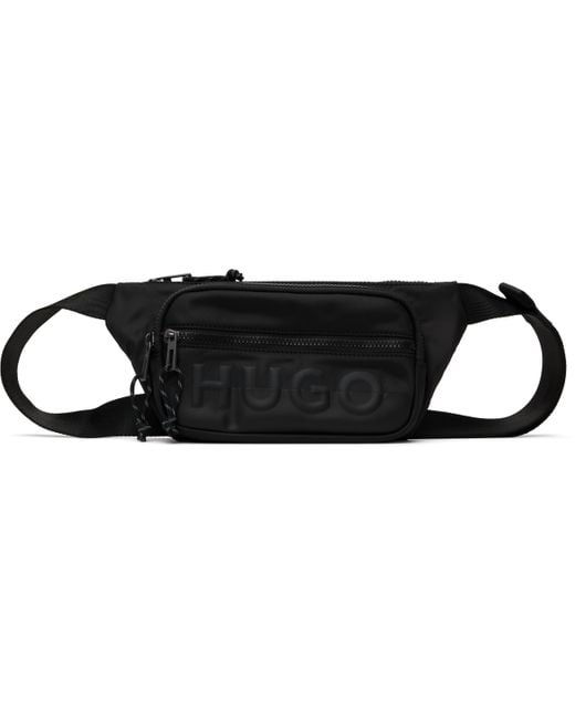 Sac-Ceinture Noir À Logo Gaufré HUGO pour homme en coloris Black