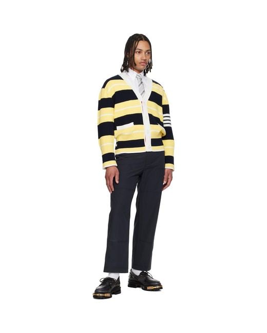 Thom Browne Blue Cotton Suiting Carpenter Trousers for men