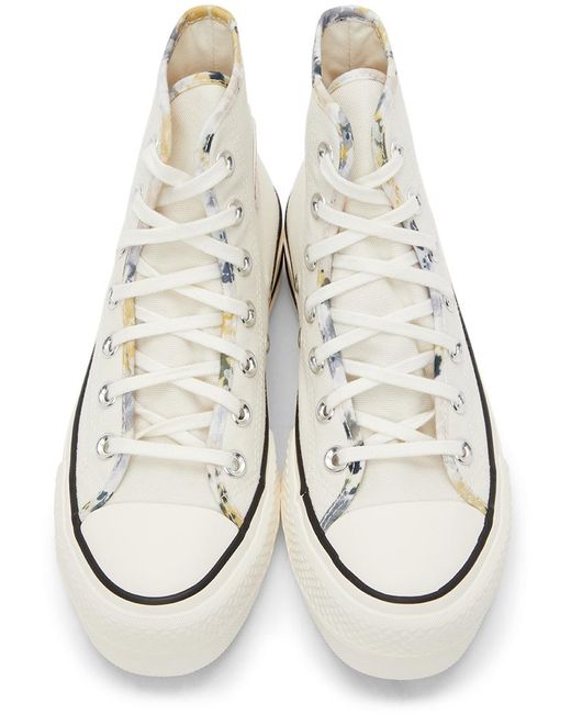 Converse Off- Chuck Taylor All Star Lift Hi Sneakers in White | Lyst Canada