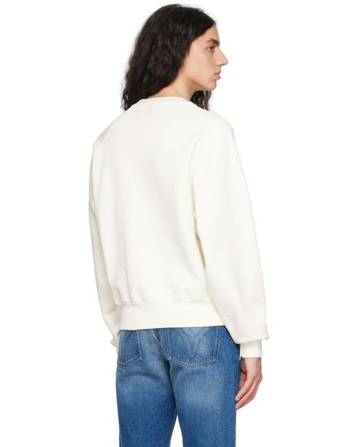 AMI White Off- Ami De Cœur Sweatshirt for men