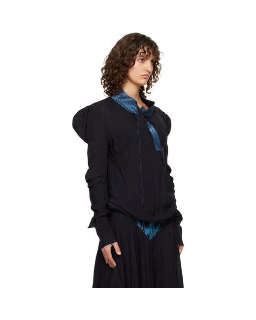Kiko Kostadinov Black Evelyn Blouse
