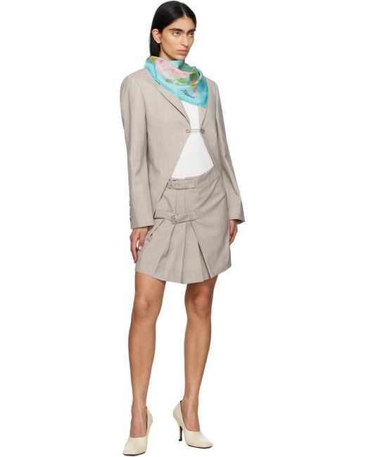 Moschino Blue Twill Seta Scarf