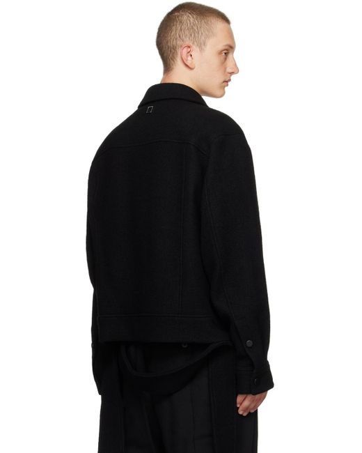 Wooyoungmi Black Patch Pocket Jacket for men