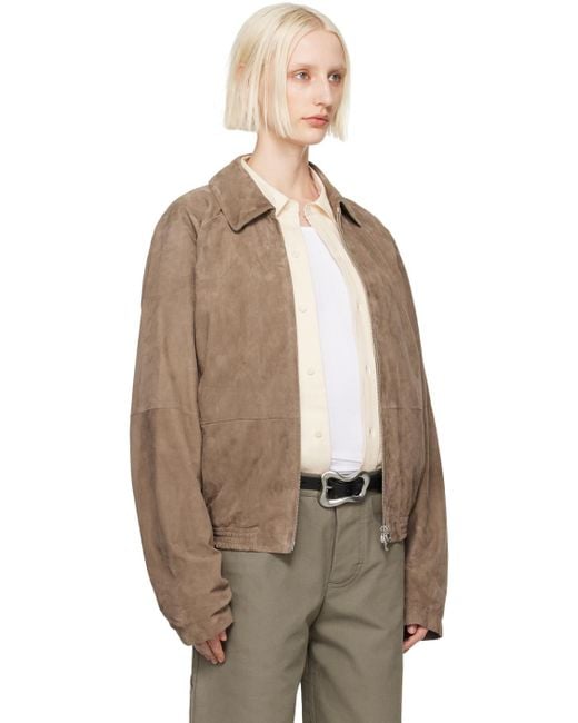 Meta Campania Collective Natural Taupe Alain Leather Jacket