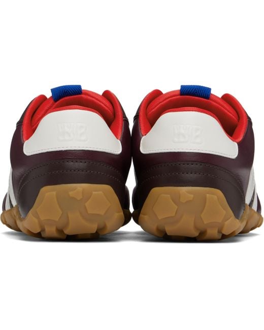 Wales Bonner Burgundy 'The Cadence' Sneakers in Black | Lyst