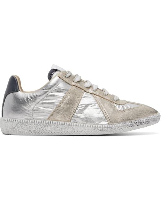 Maison Margiela Black Replica Iridescent Sneakers