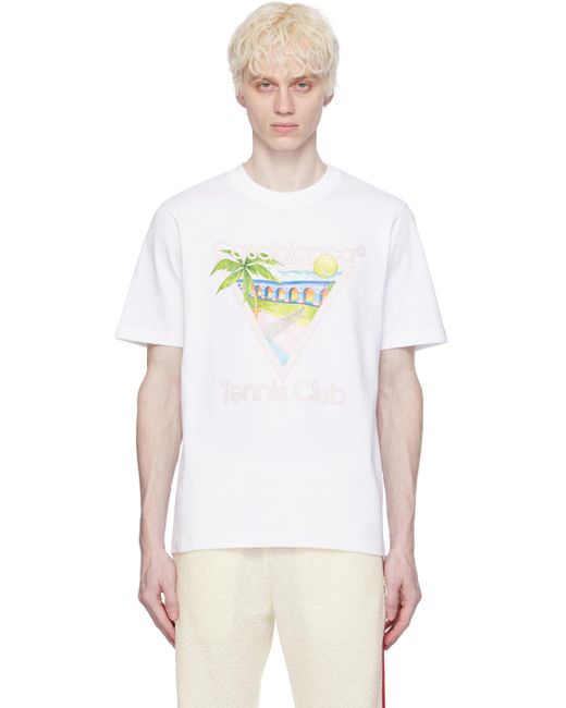 Casablancabrand White 'tennis Club' Icon T-shirt for men