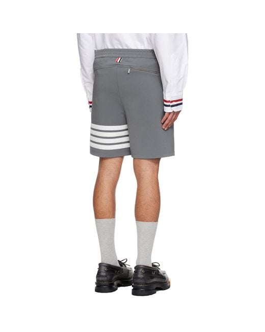 Thom Browne Black Thom E 4-bar Tech Shorts for men