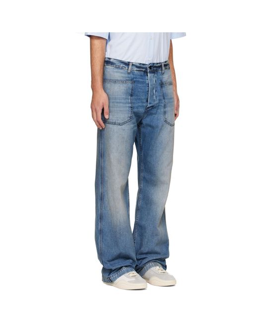 Acne Blue Regular Fit Jeans for men