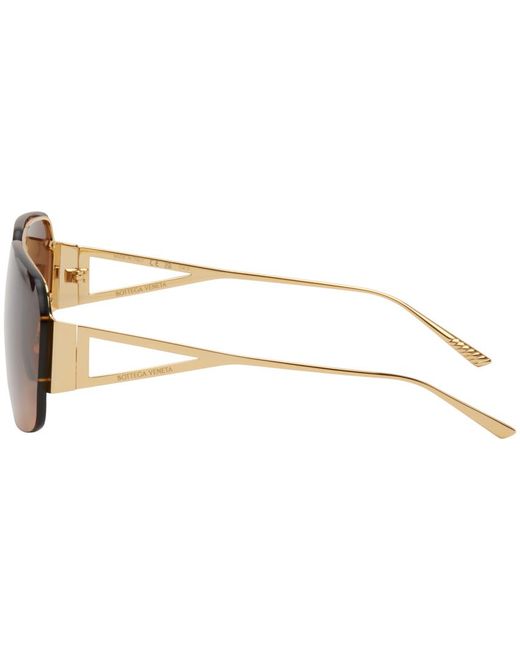 Bottega Veneta Black Gold Rimless Sunglasses for men