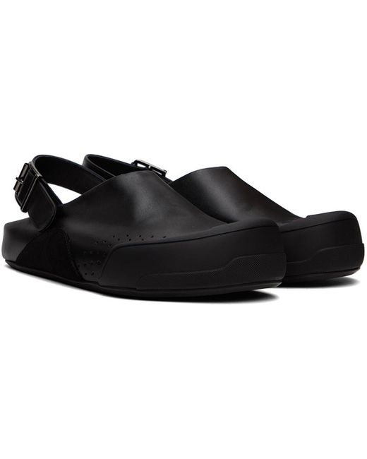 Marni Black Fussbett Sabot Sandals for men