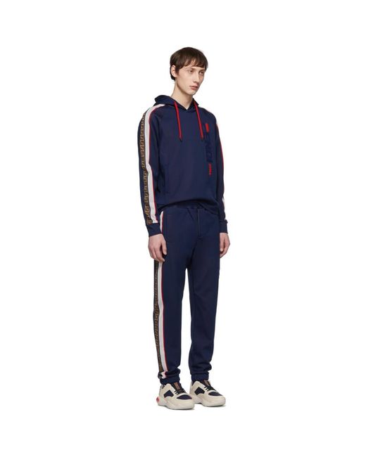 Fendi Cotton Navy Mania Tracksuit in 