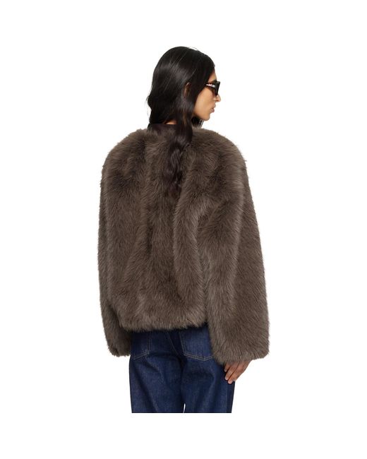 Citizens of Humanity Brown Esme Faux-Fur Jacket