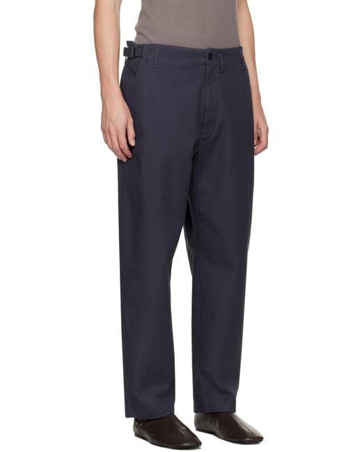 Lemaire Blue Carrot Pants for men