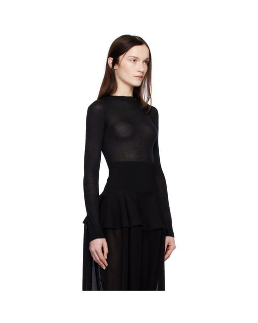 Alaïa Black Cashmere Bodysuit