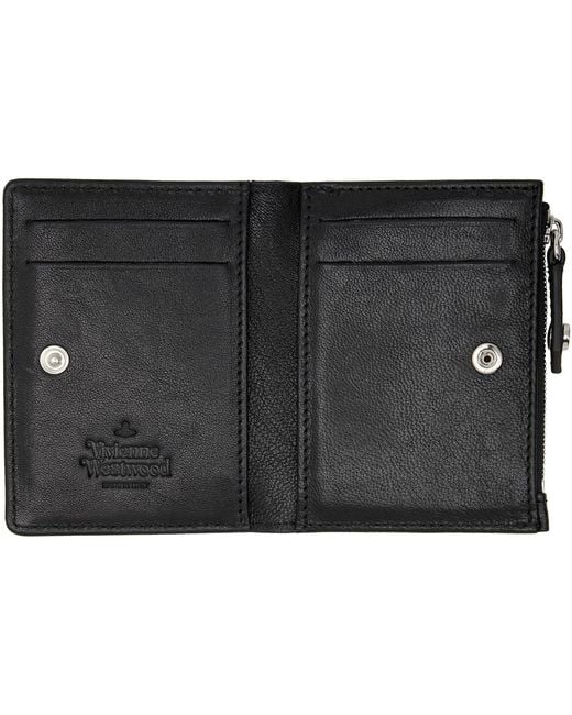 Vivienne Westwood Black Slim Flap Card Holder for men