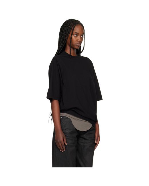 Rick Owens Black Temple Jumbo Ss T-Shirt