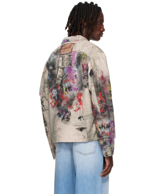 Blouson Multicolore À Images Trompe L'Œil Imprimées Acne pour homme