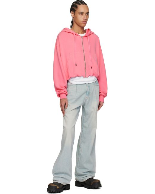 R13 Pink Balloon Zip-Up Hoodie for men