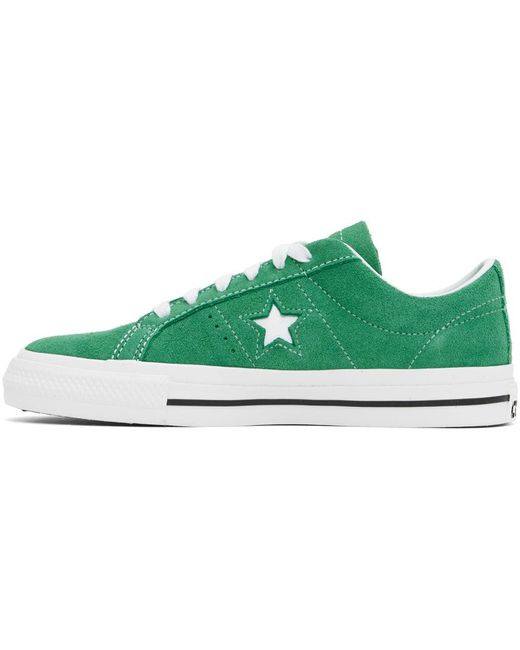 Converse Green Suede Cons One Star Pro Sneakers for men