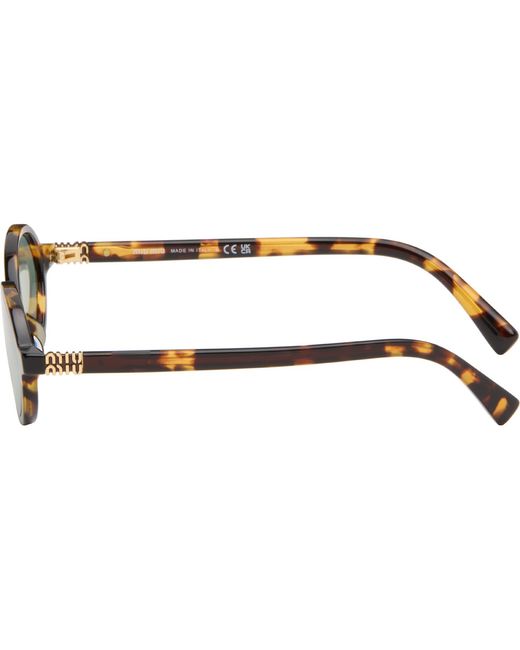 Miu Miu Black 'Breaking The Rules' Oval Sunglasses