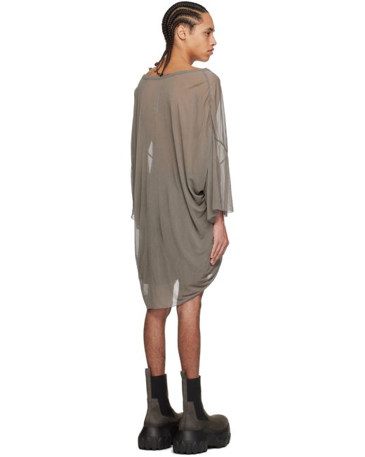 メンズ Rick Owens グレー Hollywood V Tommy Tシャツ Black