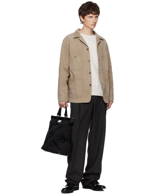 Maison Margiela Natural Herringbone Workwear Jacket for men
