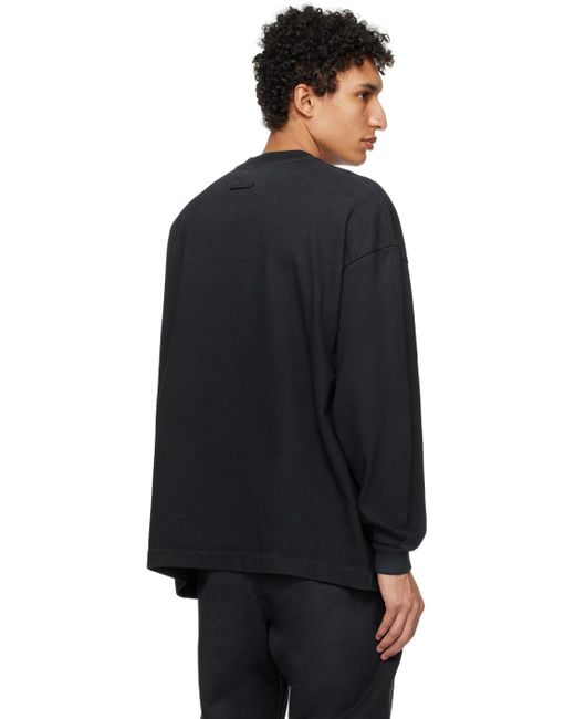 Fear Of God Black Airbrush 8 Long Sleeve T-Shirt for men