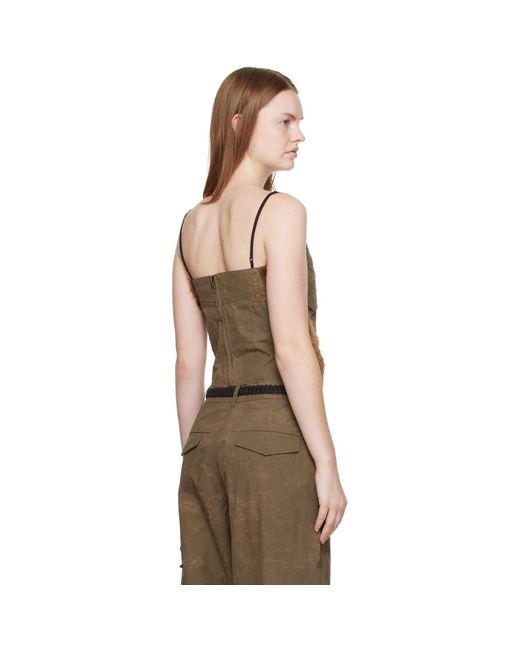 ANDERSSON BELL Brown Trouser Custom Bustier Top