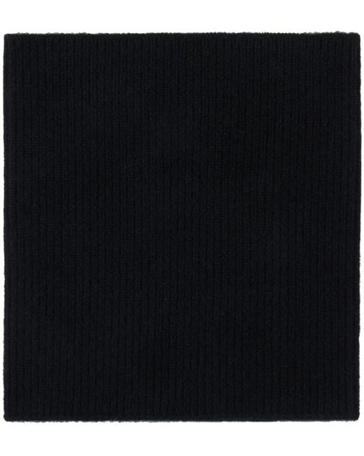 Auralee Black Baby Cashmere Knit Scarf for men
