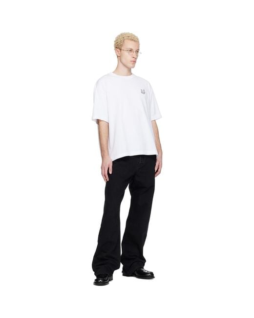 Maison Kitsuné White Fox Head Oversize T-Shirt for men