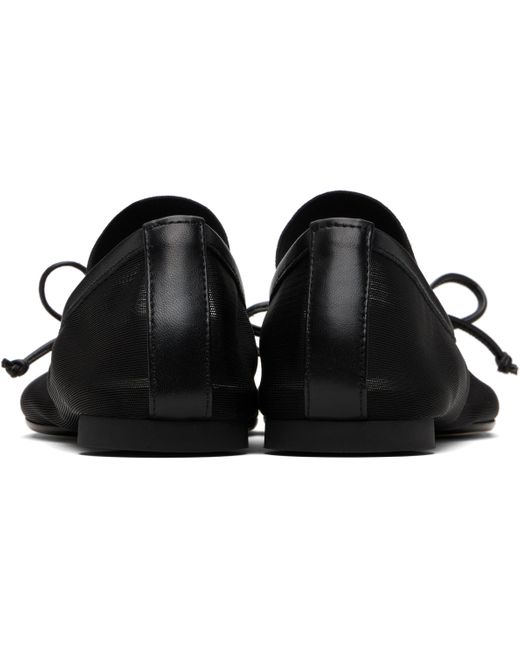 MM6 by Maison Martin Margiela Black Anatomic Numeric Ballerina Flats