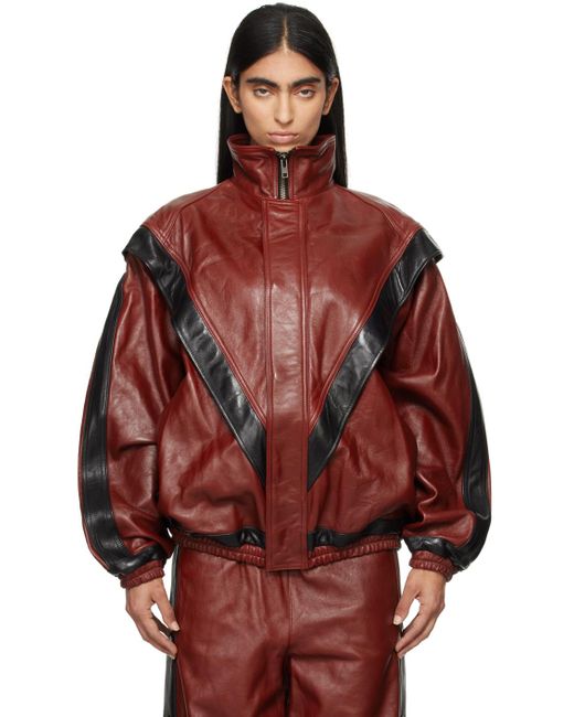 Doublet Red Track Leather Jacket