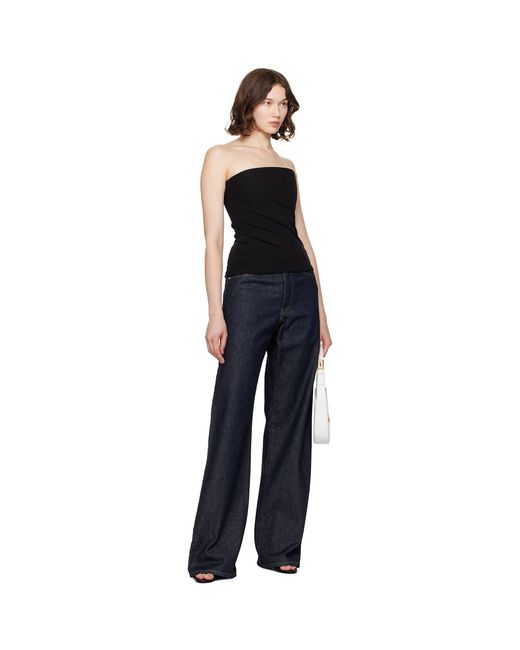 Versace Black Bare Shoulders Top