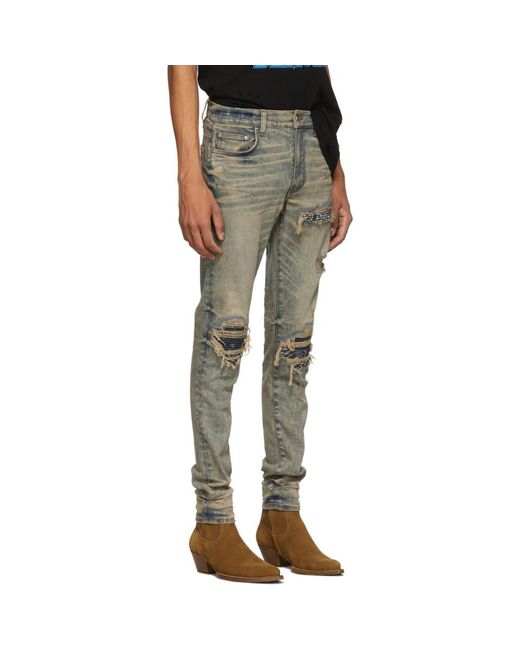Amiri Indigo Bandana Mx1 Jeans in Blue for Men | Lyst